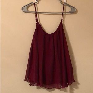 Express burgundy top